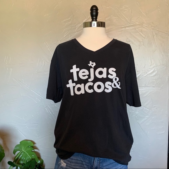 Atx Mafia Tops - Tejas & Tacos graphic tee